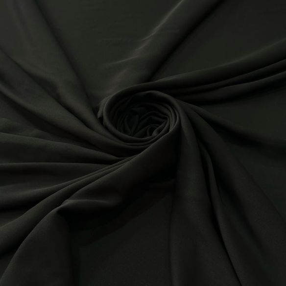Tecido Georgete De Seda Liso Marrom Black • Conexão Tecidos