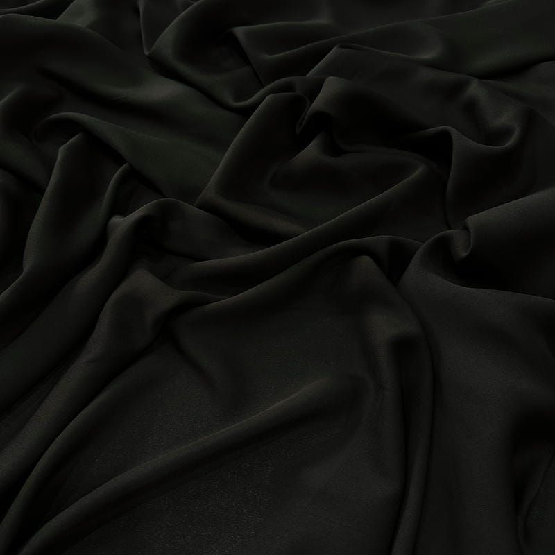 Tecido Georgete De Seda Liso Marrom Black • Conexão Tecidos