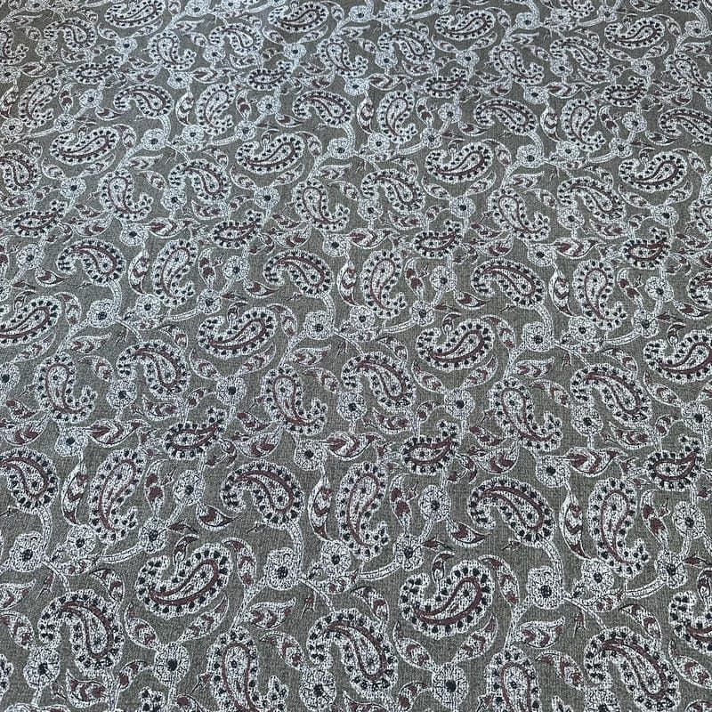 Tecido Jacquard Algodão Paisley Imperial • Conexão Tecidos