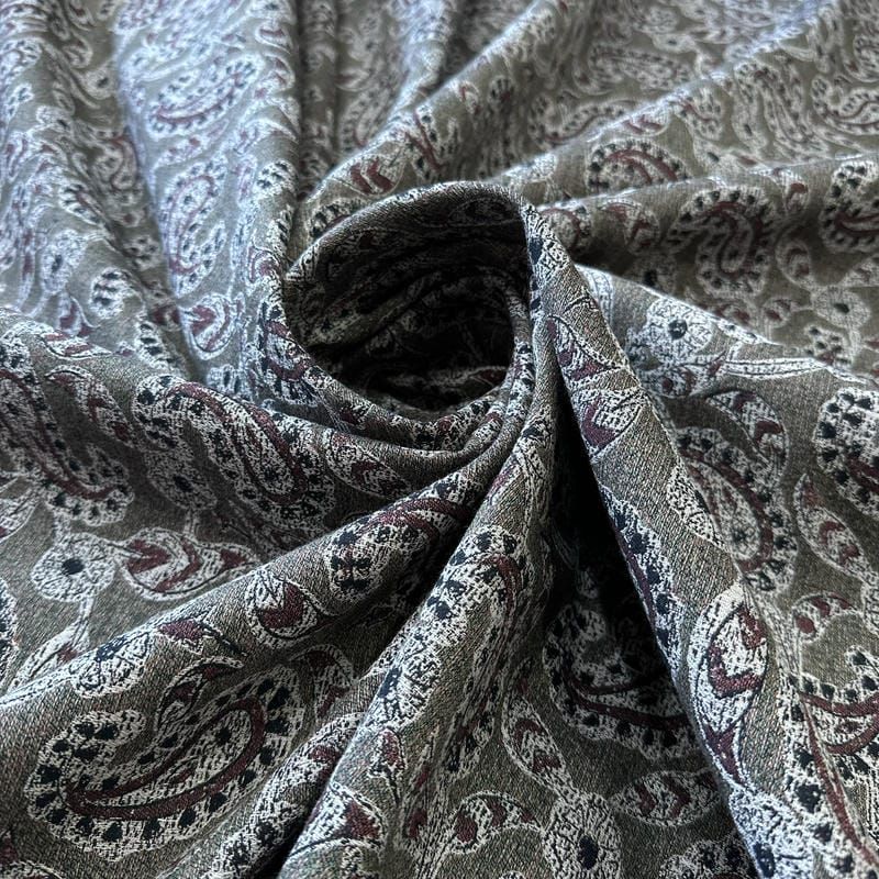 Tecido Jacquard Algodão Paisley Imperial • Conexão Tecidos