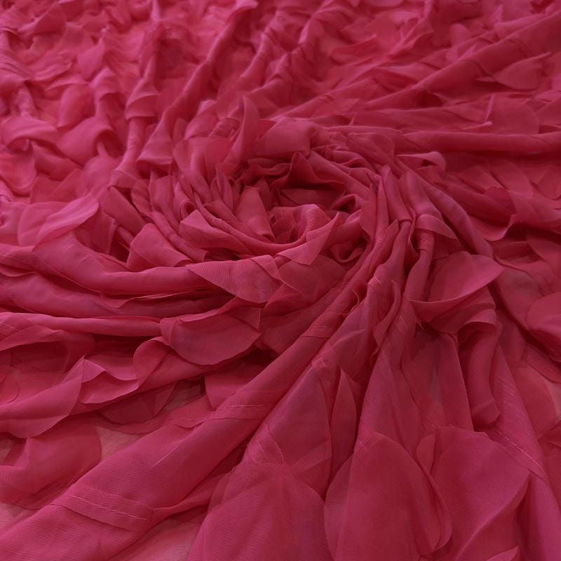 Tecido Musseline Lisa Pétalas Rosa • Conexão Tecidos