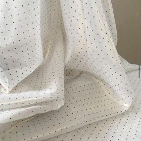 Tecido Musseline Mini Poá Foil • Conexão Tecidos