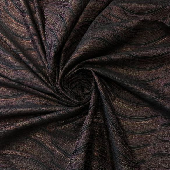 Tecido Jacquard Ondas Bronze • Conexão Tecidos