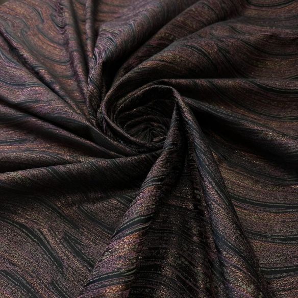 Tecido Jacquard Ondas Bronze • Conexão Tecidos