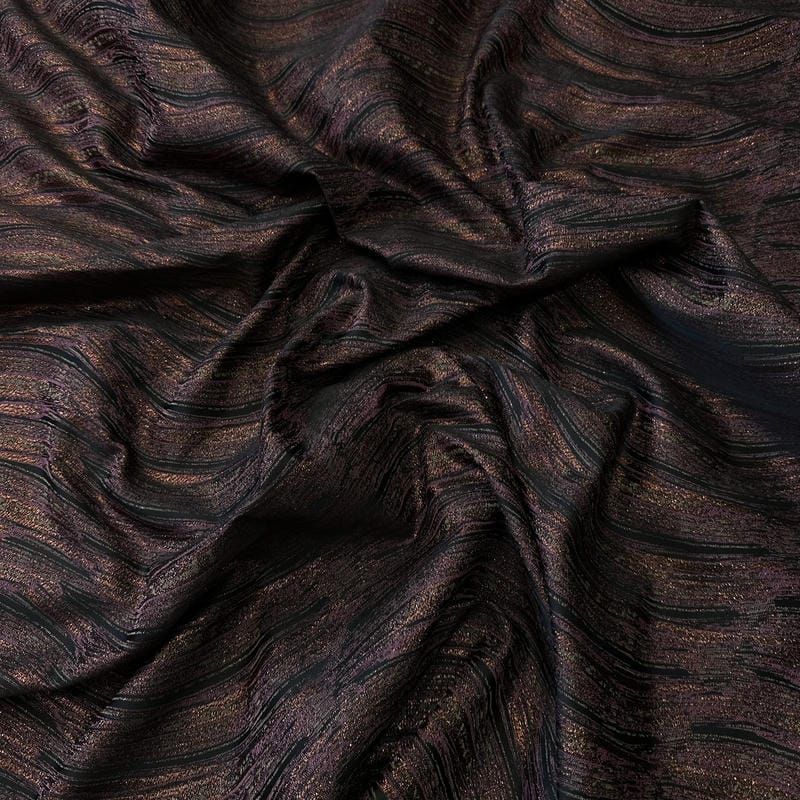 Tecido Jacquard Ondas Bronze • Conexão Tecidos