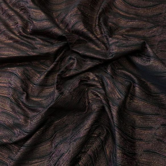 Tecido Jacquard Ondas Bronze • Conexão Tecidos