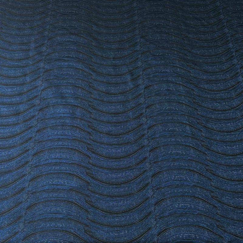 Tecido Jacquard Ondas Azul Marinho • Conexão Tecidos