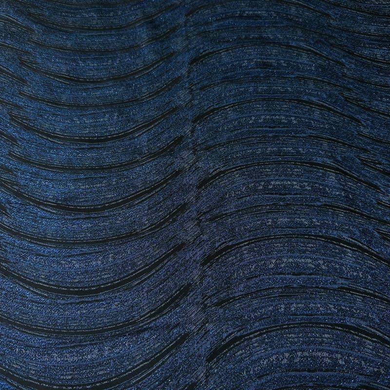 Tecido Jacquard Ondas Azul Marinho • Conexão Tecidos