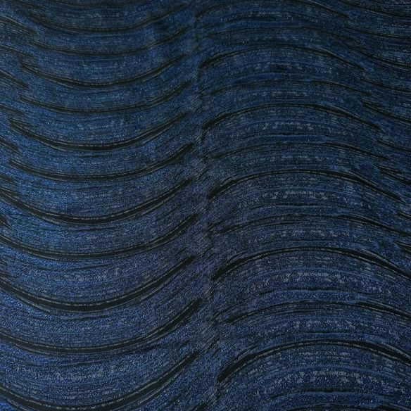 Tecido Jacquard Ondas Azul Marinho • Conexão Tecidos