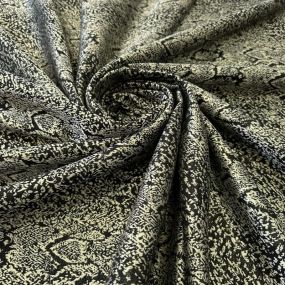 Tecido Jacquard Cobra Dourado e Preto • Conexão Tecidos 2