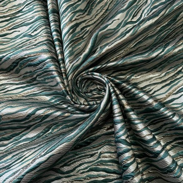 Tecido Jacquard Marmorizado Verde Sálvia • Conexão Tecidos