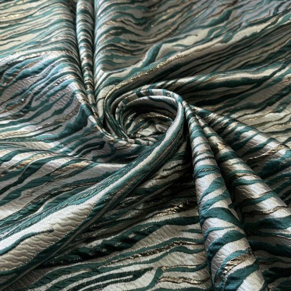Tecido Jacquard Marmorizado Verde Sálvia • Conexão Tecidos