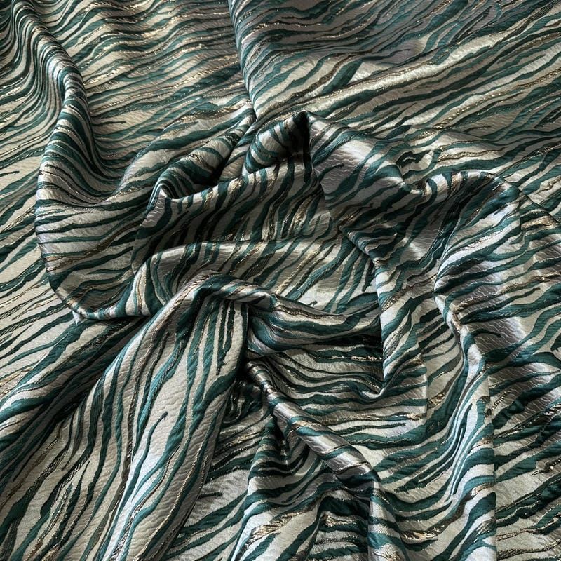 Tecido Jacquard Marmorizado Verde Sálvia • Conexão Tecidos