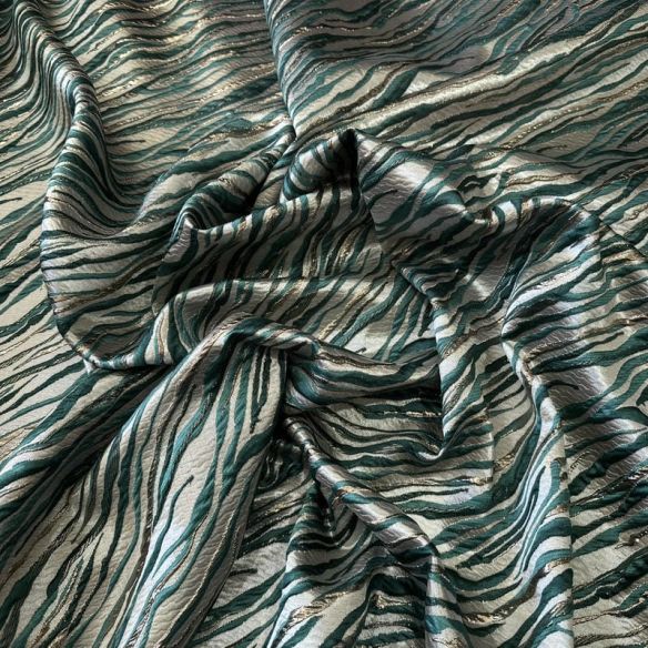 Tecido Jacquard Marmorizado Verde Sálvia • Conexão Tecidos