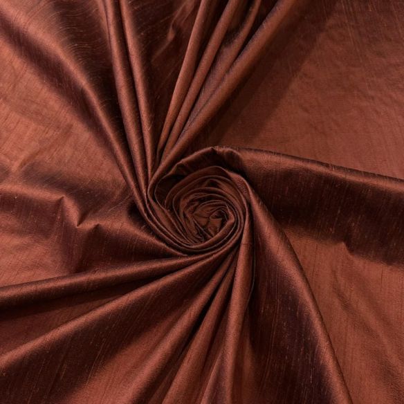Tecido Shantung De Seda Pura Bronze • Conexão Tecidos
