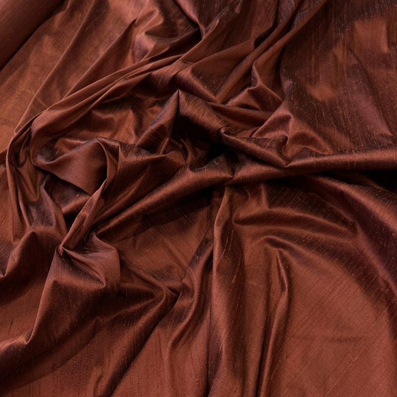 Tecido Shantung De Seda Pura Bronze • Conexão Tecidos