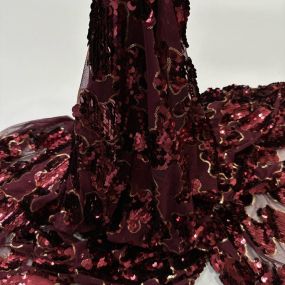Tecido Paetê Vermelho Glamour • Conexão Tecidos 2