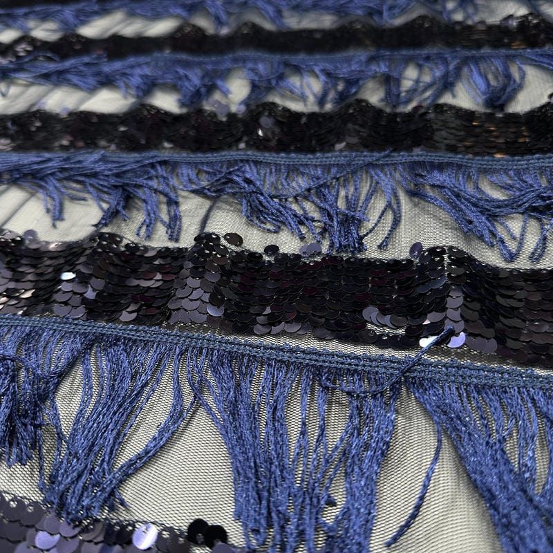 Tecido Paetê Azul Elegance • Conexão Tecidos