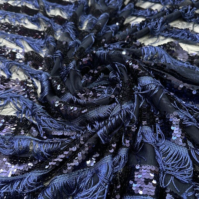 Tecido Paetê Azul Elegance • Conexão Tecidos