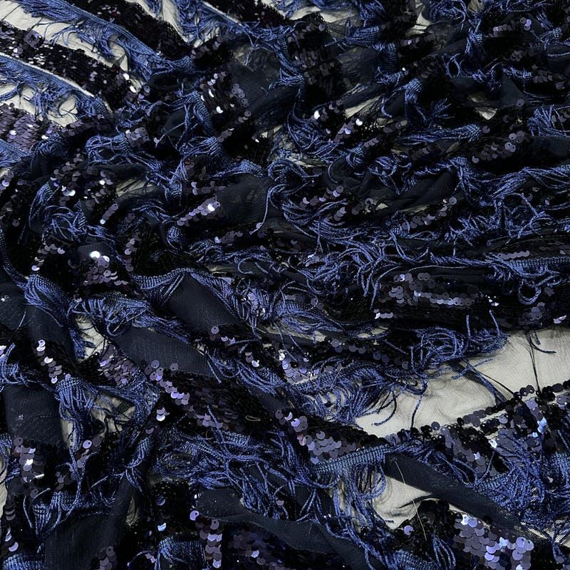 Tecido Paetê Azul Elegance • Conexão Tecidos