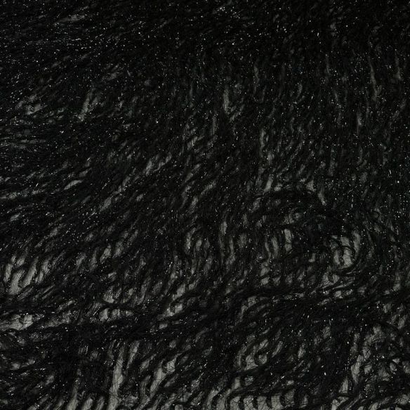Tecido Musseline Franja Glam Elegance Preto • Conexão Tecidos