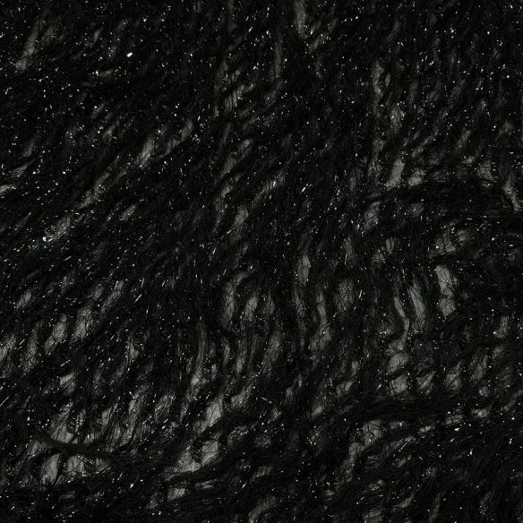 Tecido Musseline Franja Glam Elegance Preto • Conexão Tecidos