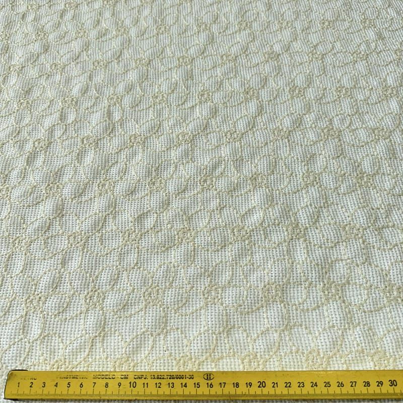 Tecido Tela Bordada Natural Off White • Conexão Tecidos