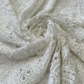 Tecido Guipir De Algodão Branco com Miçangas • Conexão Tecidos 2