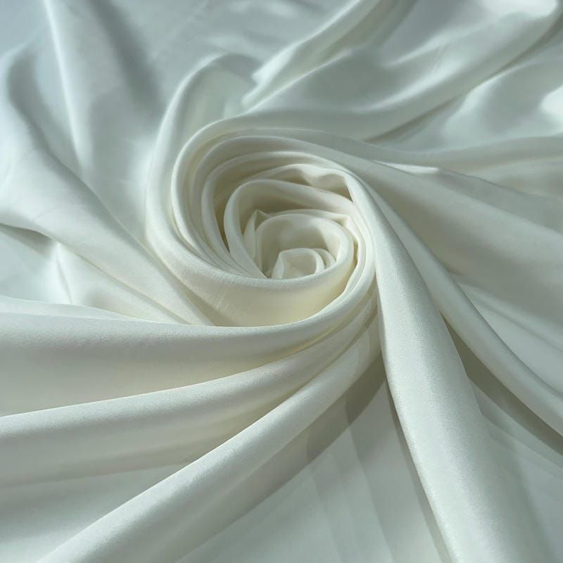Tecido Palha De Seda Liso Off White • Conexão Tecidos