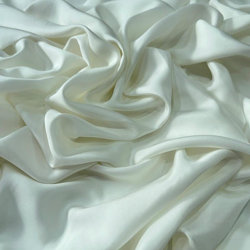 Tecido Palha De Seda Liso Off White • Conexão Tecidos