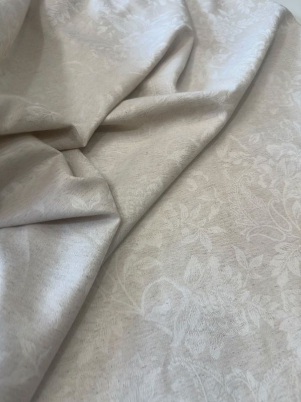 Tecido Linho Misto Jacquard Natural • Conexão Tecidos