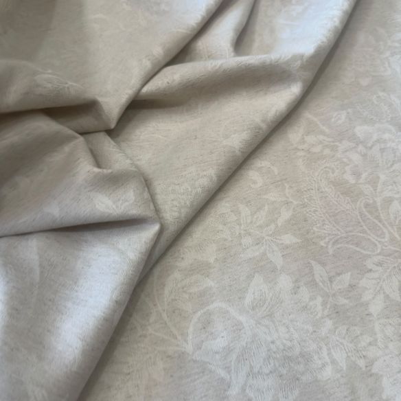 Tecido Linho Misto Jacquard Natural • Conexão Tecidos