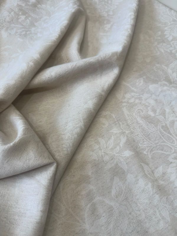 Tecido Linho Misto Jacquard Natural • Conexão Tecidos