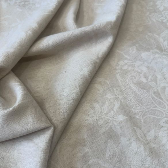 Tecido Linho Misto Jacquard Natural • Conexão Tecidos