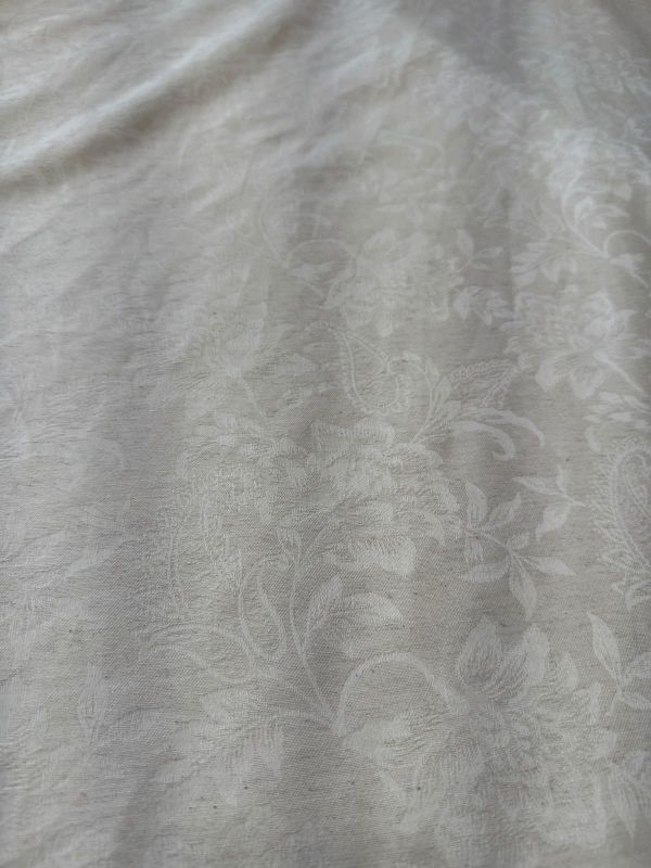 Tecido Linho Misto Jacquard Natural • Conexão Tecidos