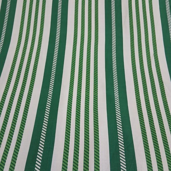 Tecido Viscolinho Estampado Listrado Verde Bandeira • Conexão Tecidos