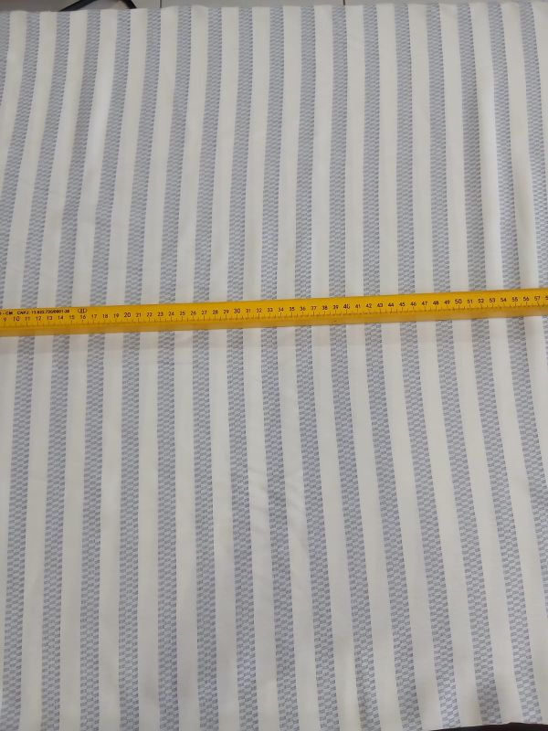 Tecido Viscose Estampada Listrada Azul Claro • Conexão Tecidos