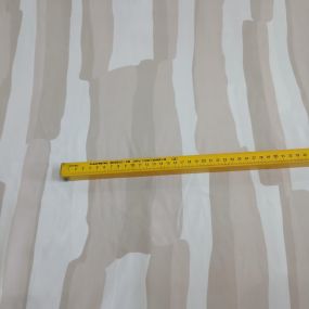 Tecido Viscose Estampada Listras Aquarela Bege • Conexão Tecidos 2