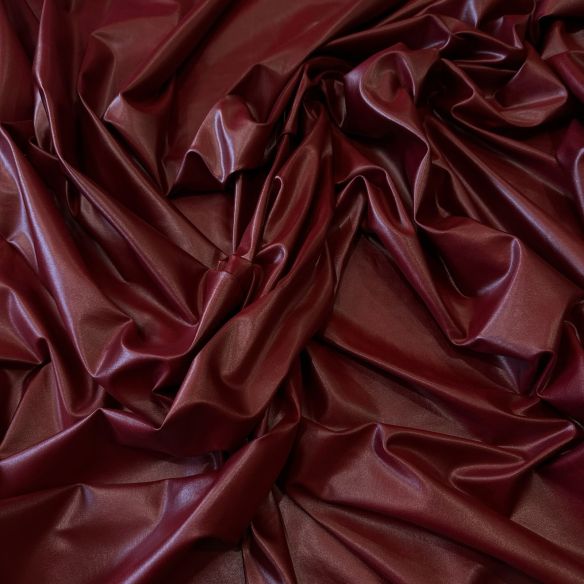 Tecido Malha Cirrê Premium Efeito Couro Vinho Marsala • Conexão