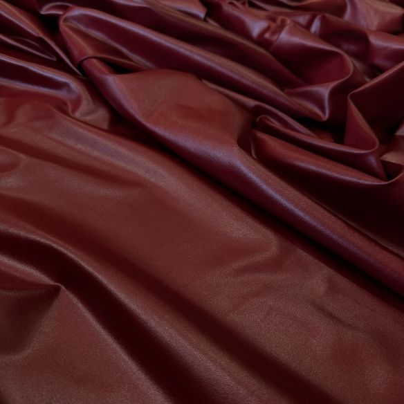 Tecido Malha Cirrê Premium Efeito Couro Vinho Marsala • Conexão