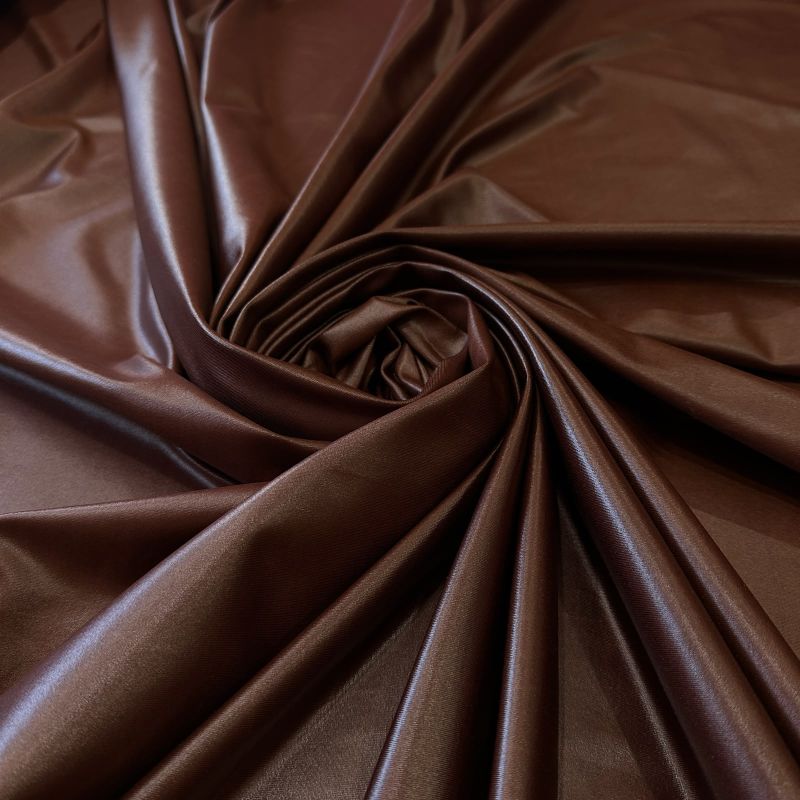 Tecido Malha Cirrê Premium Efeito Couro Marrom Chocolate • Conexão
