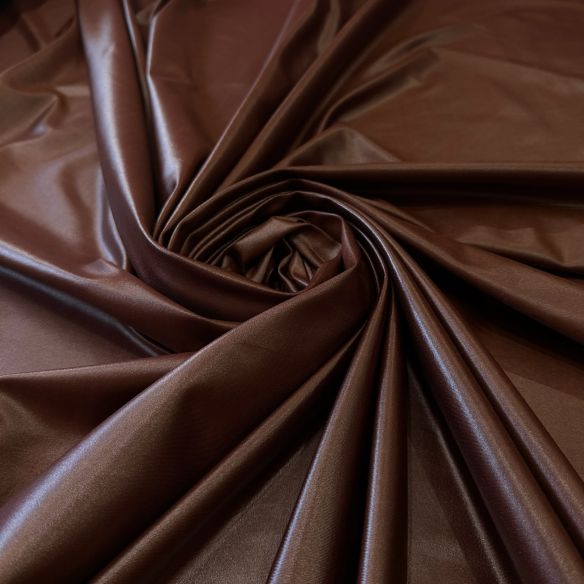 Tecido Malha Cirrê Premium Efeito Couro Marrom Chocolate • Conexão