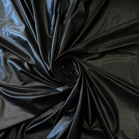 Tecido Malha Cirrê Premium Efeito Couro Preto • Conexão Tecidos