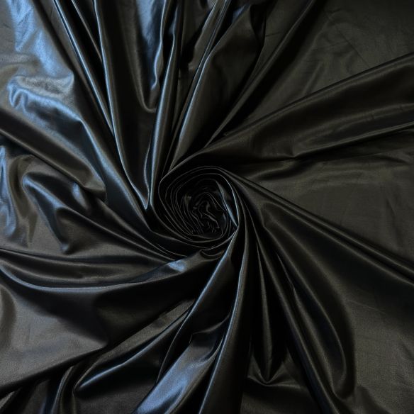Tecido Malha Cirrê Premium Efeito Couro Preto • Conexão Tecidos