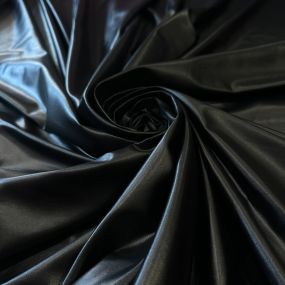 Tecido Malha Cirrê Premium Efeito Couro Preto • Conexão Tecidos 2