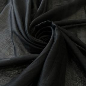 Tecido Voal Gaze De Linho Puro Preto • Conexão Tecidos 2