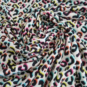 Tecido Viscose Estampada Oncinha Colors • Conexão Tecidos