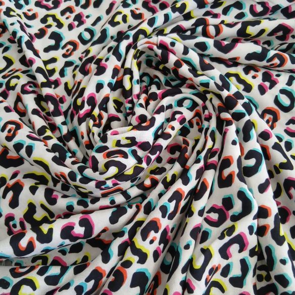 Tecido Viscose Estampada Oncinha Colors • Conexão Tecidos