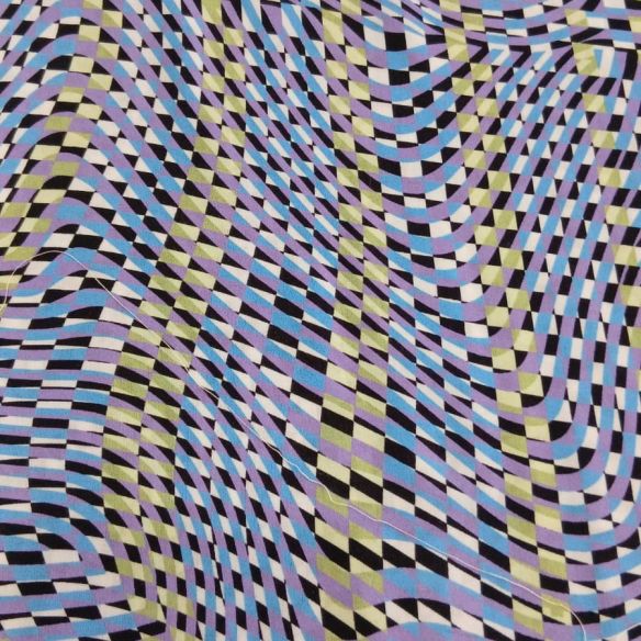 Tecido Viscose Estampada Geométrica Op Art Multicolorida • Conexão