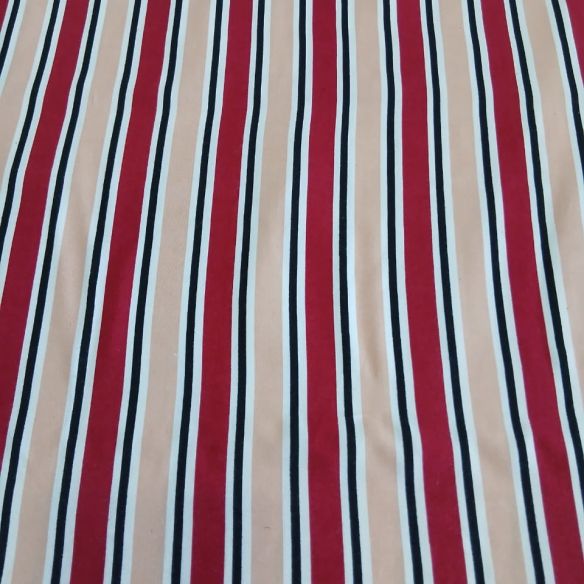 Tecido Viscose Sarjada Estampada Listras Rosa • Conexão Tecidos